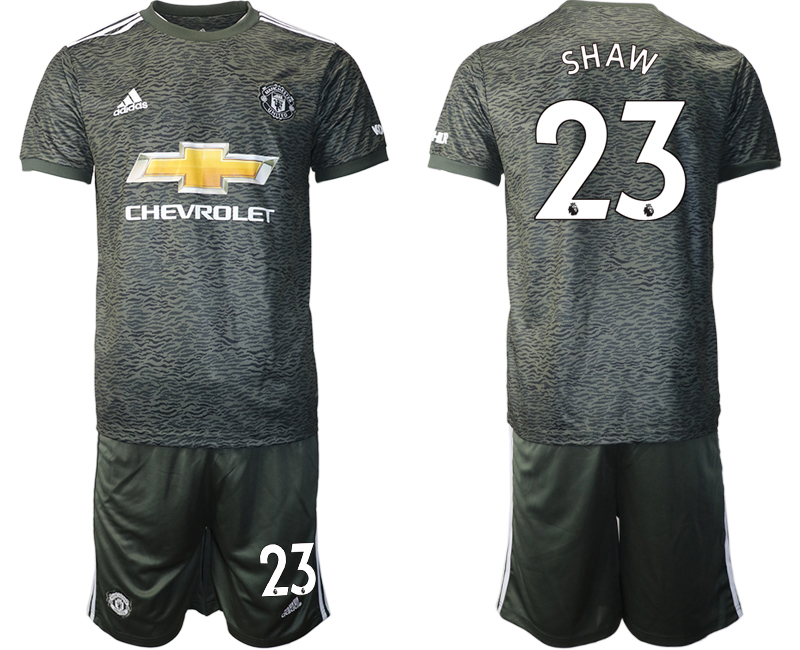 Men 2020-2021 club Manchester United away #23 black Soccer Jerseys->manchester united jersey->Soccer Club Jersey